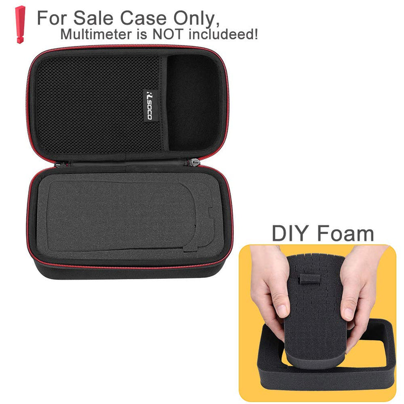 RLSOCO Carrying case for Fluke 117/115/116/114/113/177/178/179 Digital Multimeter and Fits for Fluke 101/106/107/ F15B+F17B+F18B+ and More(with DIY Foam) Red zip - NewNest Australia