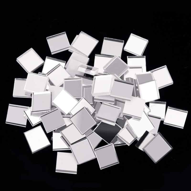 SATINIOR Self-Adhesive Mini Square Glass, Decorative Craft DIY Accessory Mirrors Mosaic Tiles (5 x 5 mm, 1200 Pieces) - NewNest Australia