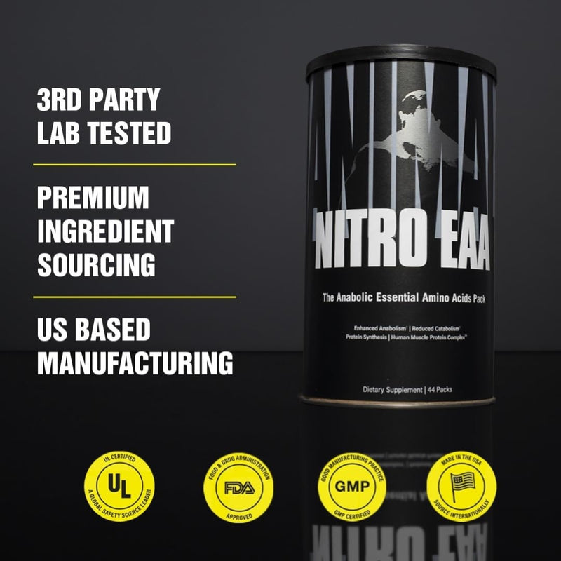 Universal Nutrition Animal Nitro Post Workout Supplement For Protein Binding In The Muscles & Rapid Muscle Building With Essential Amino Acids, Eaa Bcaa & Arginine, 44 Units - NewNest Australia