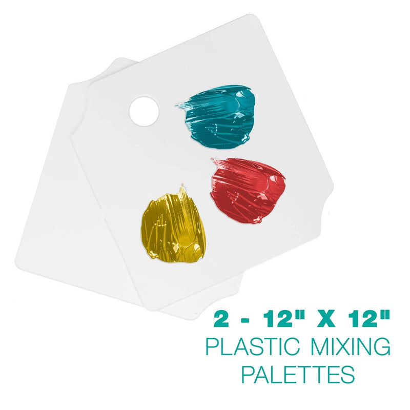 Custom Shop 12" x 12" Autobody Filler Plastic Mixing Board/Palete (Pack of 2) - Also Useful as an Artist Palette Epoxy and Acrylic Pouring Art 12" x 12" - NewNest Australia