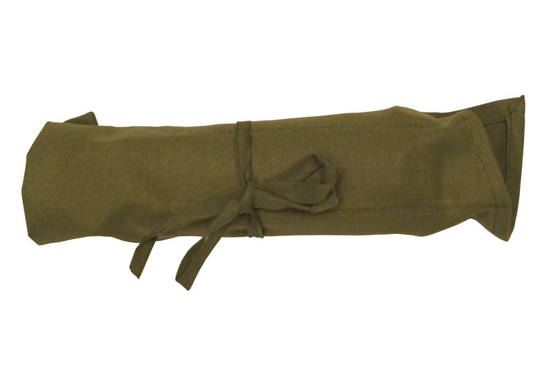 Asian Treasures/Bull Tools 14 Pocket | Hand Crafted | H.W.100% Dyed Cotton | 15 Oz. Duck Canvas | Garage Ready | Metric or SAE | Wrench and Tools Bag Organizer Roll Up Pouch | Dyed Olive Drab | - NewNest Australia