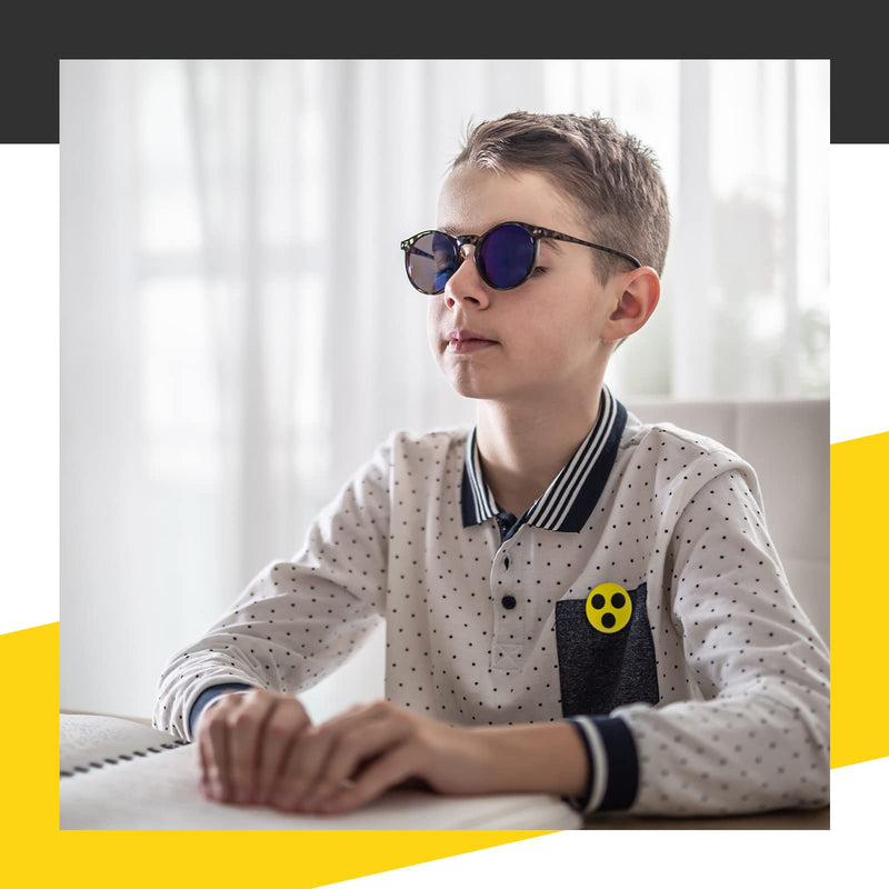 Cindeer Pack Of 4 Blind Signs Blind Badge With Fastening Clamp Blind Badge Blind Badge Visually Impaired Aid For Family Friends Blind Visually Impaired, Yellow And Black - NewNest Australia