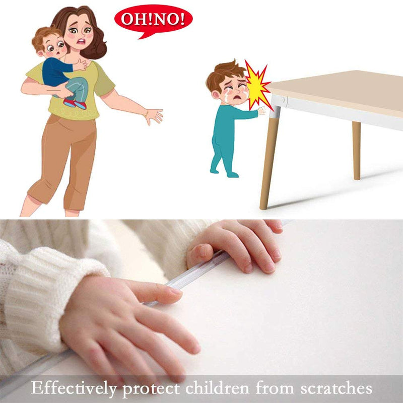 Edge Protector Baby Proofing, 100% Silicone Corners Clear Guards Strip, Pre-Tape Adhesive Soft for Kids Safety, Child Table Cabinets Furniture Bumper 0.2x0.8in(width) 3ft - NewNest Australia