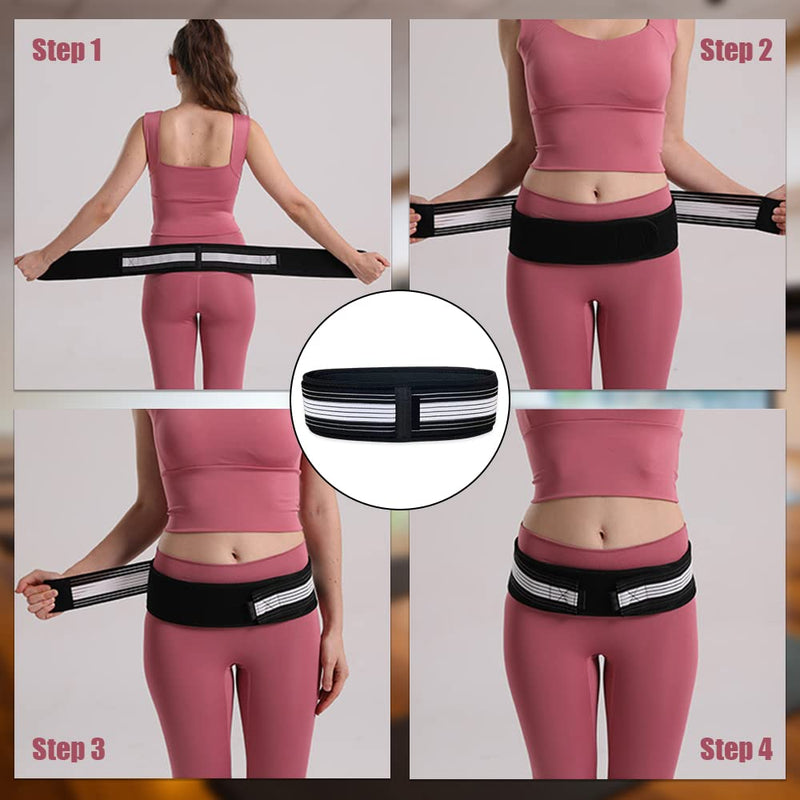 Kunoli Sacroiliac SI Joint Support Belt Sciatica Pain Relief Brace Lower Back Support Hip Sciatic Nerve Pelvis Lumbar Pain Relief Devices for Women and Men Hip Size 32-47 inch - NewNest Australia