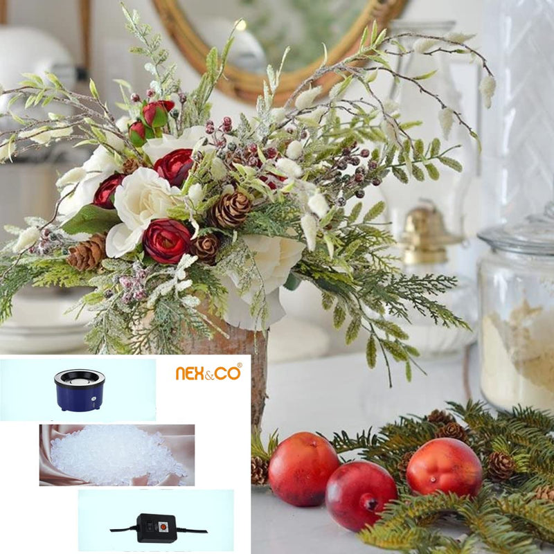 NEX&CO Glue Skillet for Crafting, Electric Hot Melt Adjustable Temperature Control Glue Pot for Glue Sticks Pellets Beads, 225-400 F, 4-1/4" Diameter, For Floral, Crafts, Batik, Wreath, Hair Extension - NewNest Australia