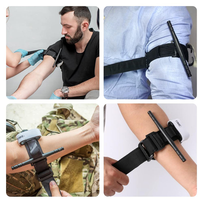 2 X Tactical Tourniquets + 2 X Israeli Bandage 6 Inch Emergency Bandage With Vacuum Pack For One-Handed Operation Of Hemostatic, Emergency First Aid Bandage For Hiking, Mountaineering, Sports, Camping - NewNest Australia