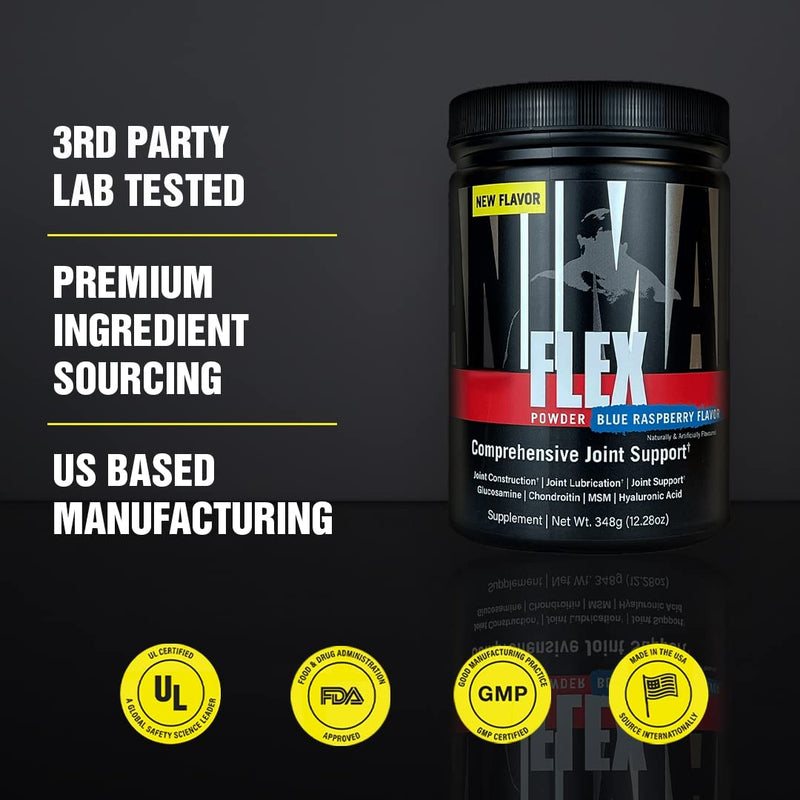 Universal Nutrition ANIMAL Flex Powder (Blue Raspberry), joint complex protects joints, tendons and ligaments, suitable for bodybuilders and strength athletes, supplement to bandages for joint support, 339 grams - NewNest Australia