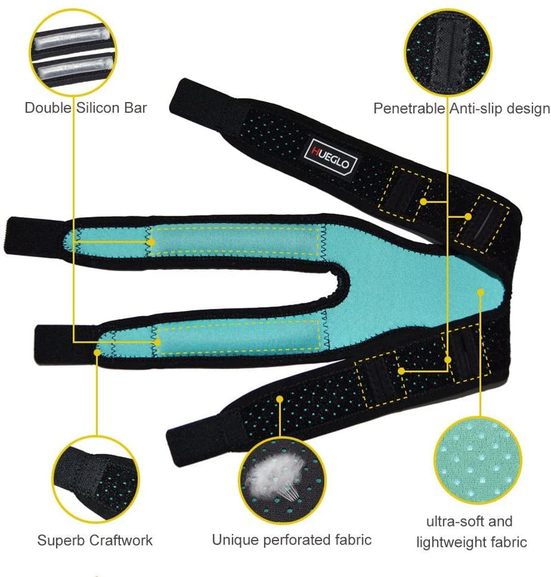 HUEGLO Patella Tendon Knee Strap, Adjustable Anti-Slip Knee Pain Relief Support for Sport Injury, Joint Pain &Patella Stabilizer for Running, Cycling, Hiking, Soccer, Basketball for Men Women - NewNest Australia
