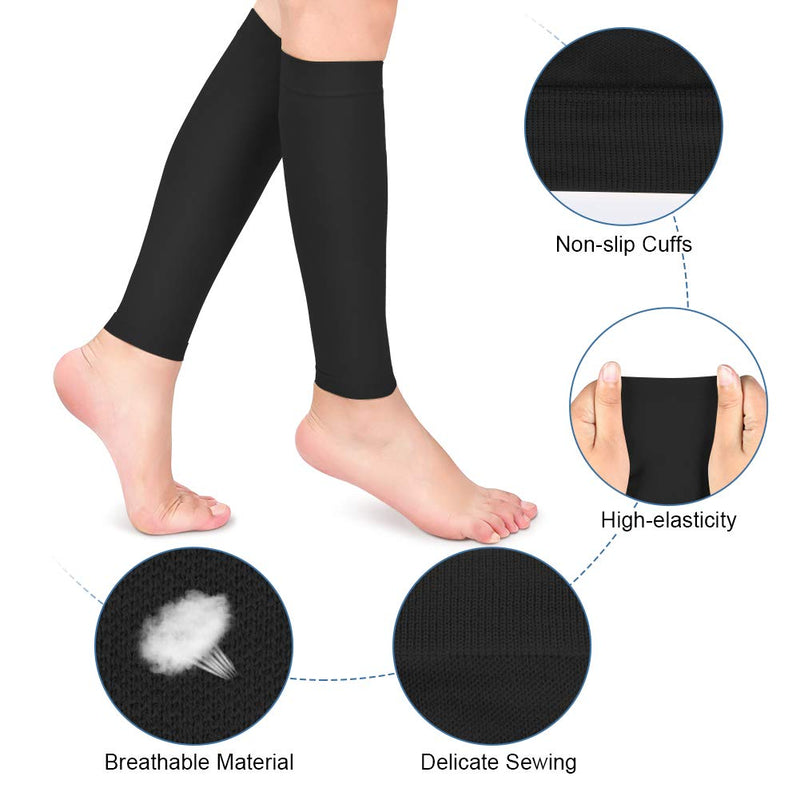 Calf Compression Stockings, Varicose Veins Medical Thrombosis Stockings Protection With 20-30 Mmhg Class 2 Gradient Compression For Men And Women, Ultralight, Varicose Veins, Black, Xl - NewNest Australia