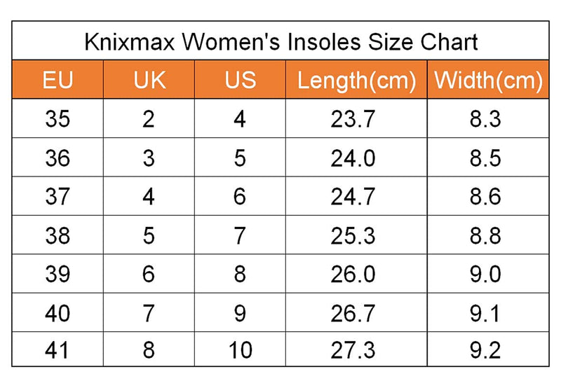 Knixmax Women Men Memory Foam Insoles Comfort Inner Soles Cushioned Shoe Inserts Shock Absorption Foot Support Pads for Running Trainers Work Boots Walking Shoes Wellies 5 Memory Foam/Grey/for Daily - NewNest Australia