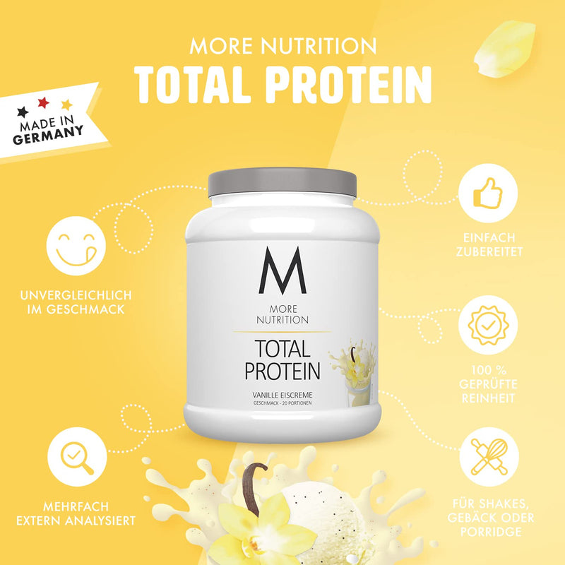 MORE NUTRITION Total Protein - Vanilla Ice Cream - 600g 600g (Pack of 1) - NewNest Australia
