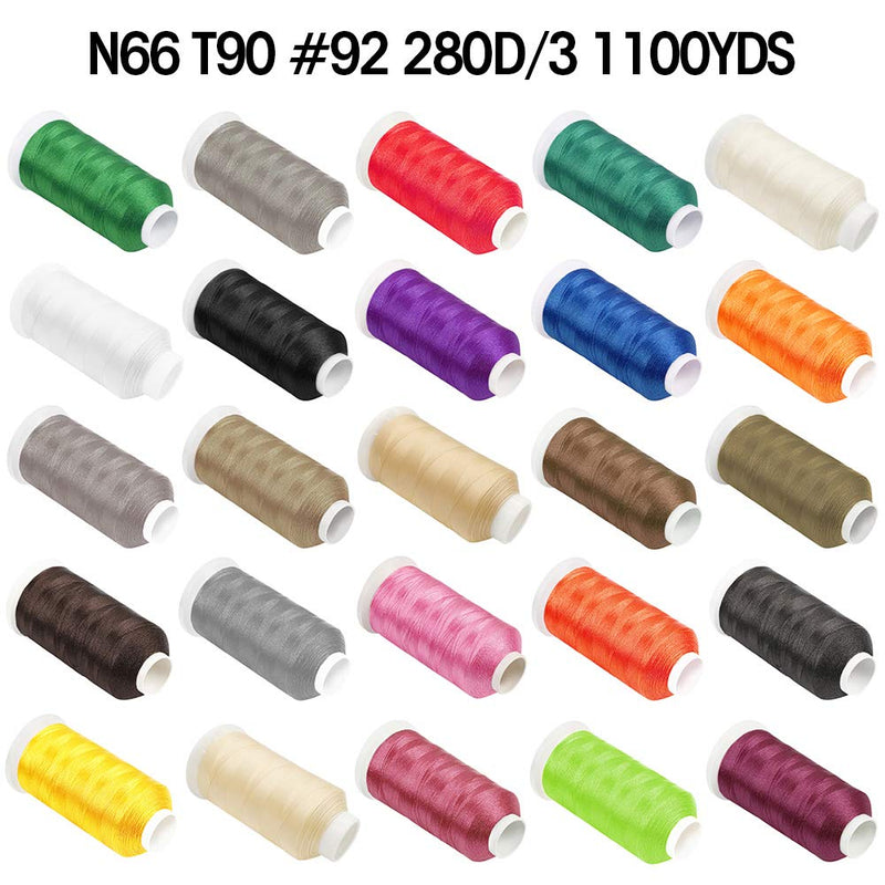 Desirable Life Bonded Nylon N66 Sewing Thread 1100 Yards Size #92 T90 280D/3 for Leather Denim Hand Machine Craft Shoe Bag Repairing Extra Strong Heavy Duty High Temperature Resistant Waterproof Army Green - NewNest Australia