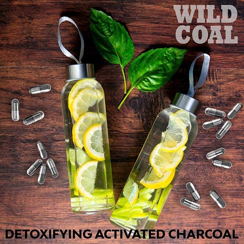 Wild Activated Charcoal Capsules from 100% Organic Coconut Shells - Digestion & Gas Relief, Ease Hangovers and Eating Out - Lab Tested, USA Made, Non-GMO, Premium Purity (120 Capsules) 1 - NewNest Australia