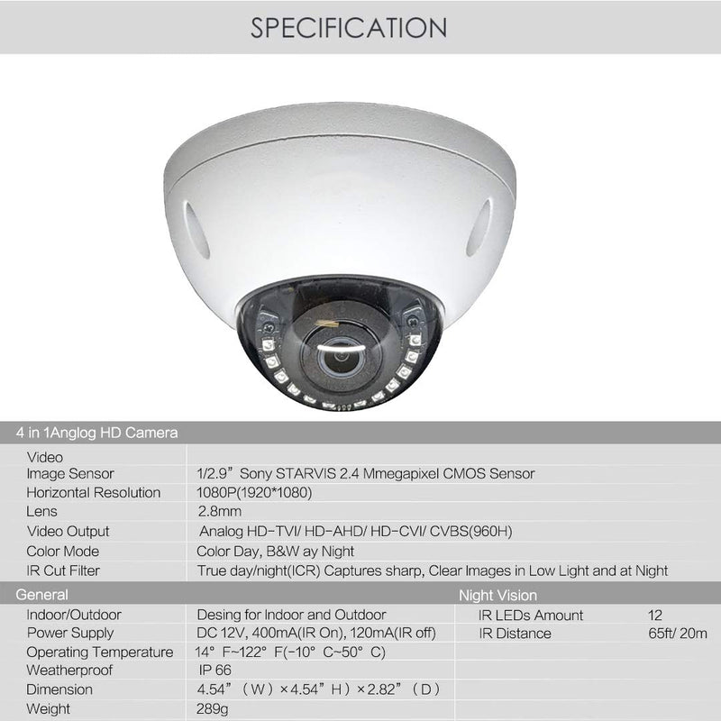 SVD 1080P Mini Dome Security Camera with Metal Housing and Great Night Vision Original Version - NewNest Australia