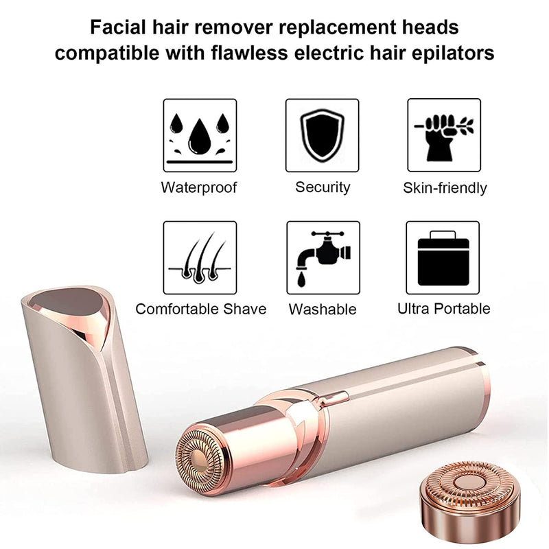 Replacement Heads Compatible with Finishing Touch Flawless Generation 2 Electric Shaver for Lips Chin Cheeks and Pens da Poweka (Pack of 6) - NewNest Australia