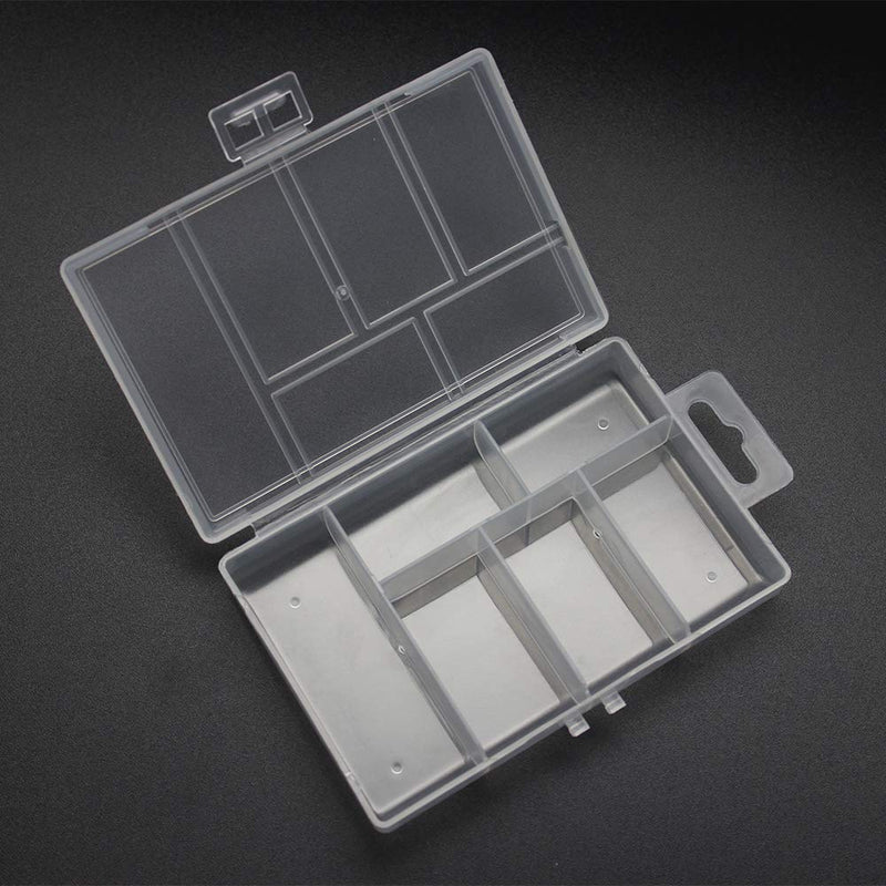 BangQiao 18 Pack Tiny Plastic Clear Storage Parts Case Box with 6 Fixed Grids for Nail, Screw, Fastener, Hook, Hanging Kit, Wall Anchor and Wedge - NewNest Australia