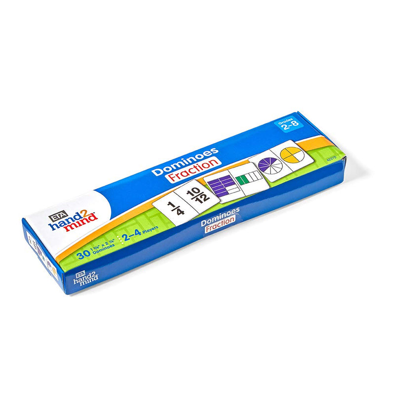 hand2mind Fraction Dominoes Set, Fraction Manipulatives for Elementary School, Dominoes Fraction Games, Middle School Math Games, Montessori Math Manipulatives, Classroom Dominoes Set (Set of 30) - NewNest Australia