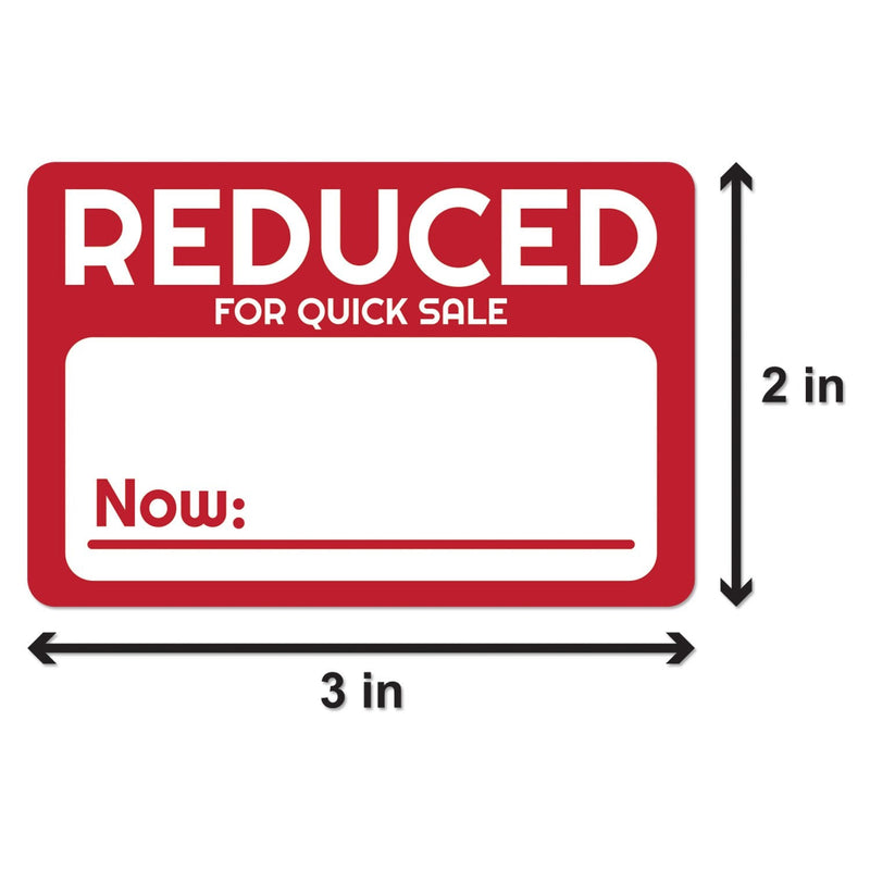 Reduced Price for Quick Sale Now - 3" x 2" Price Stickers with Writable Blank Space for Retail Store Clearance Grocery Store Garage Sale Yard Sale Rummage Sale Pricemarker Labels [300 Labels per Roll] 1 Roll - NewNest Australia