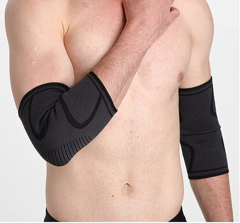 VITTO Elbow Support - Elbow Brace - Compression Arm Sleeve for Tendonitis - Arthritis - Best for Tennis Elbow - Golfers Elbow - Weightlifting (S, Black, 1) S - NewNest Australia