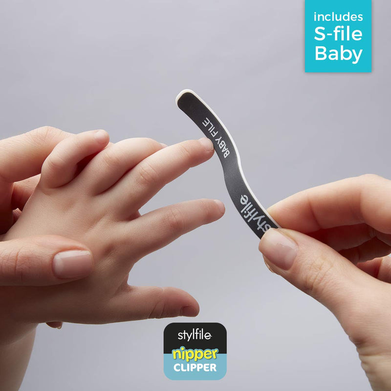STYLFILE Baby & Child Nail Clipper & Trimmer with Safety Spy Hole & Curved Nail File Kit (Ages 0-12 Years) Safely and Easily Cut, Trim or Smooth Nails, See Exactly What You are Trimming 2 Count (Pack of 1) - NewNest Australia