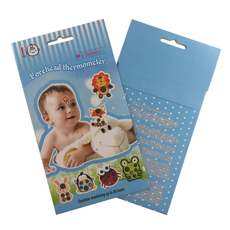 Tianbi 6pcs Forehead Head Strips Baby Head Thermometer Cartoon Forehead Thermometer Sticker Infant Fever Thermometer Body Temperature Test - NewNest Australia