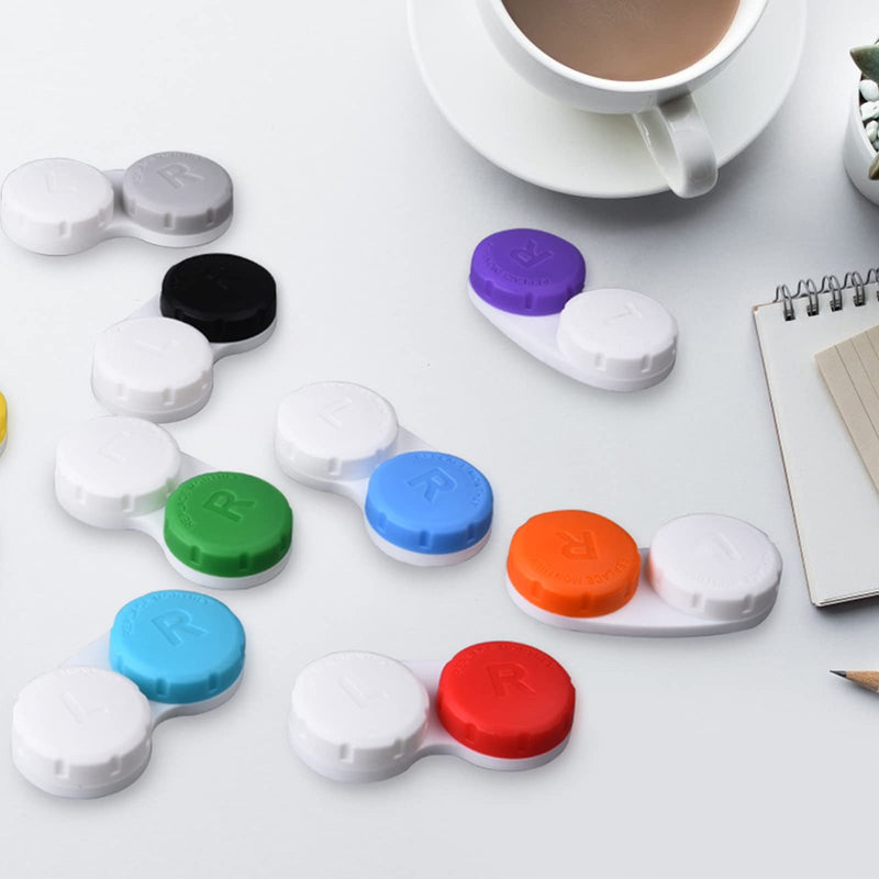 12PCS Colorful Contact Lens Case, Contact Lens Immersion Kit, Leak-Proof Packaging, Suitable for Outdoor Mini Contact Lens Case Screw Top - NewNest Australia