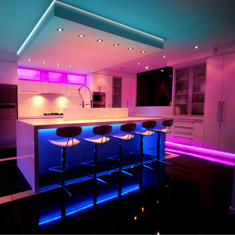 DAYBETTER Led Lights 30ft, Led Strip Lights with Remote and Power Supply Flexible, RGB Color Changing Led Lights for Bedroom Kitchen Home Party M - NewNest Australia