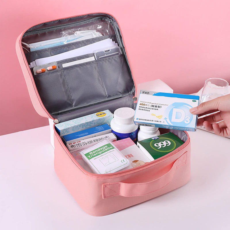 Uv Stylish Travel Pharmacy Bag, Medicine Bag, Empty First Aid Bag, Portable Waterproof Medicine Storage Bag, Medicine Box, Medicine Storage For Home Office Travel, Red - NewNest Australia