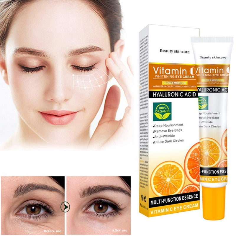 DISAAR BEAUTY Eye Whitening Cream Anti-Wrinkle Delute Dark Circles Hyaluronic Acid Vitamin С Anti Ageing 100% Organic 25 ml - NewNest Australia