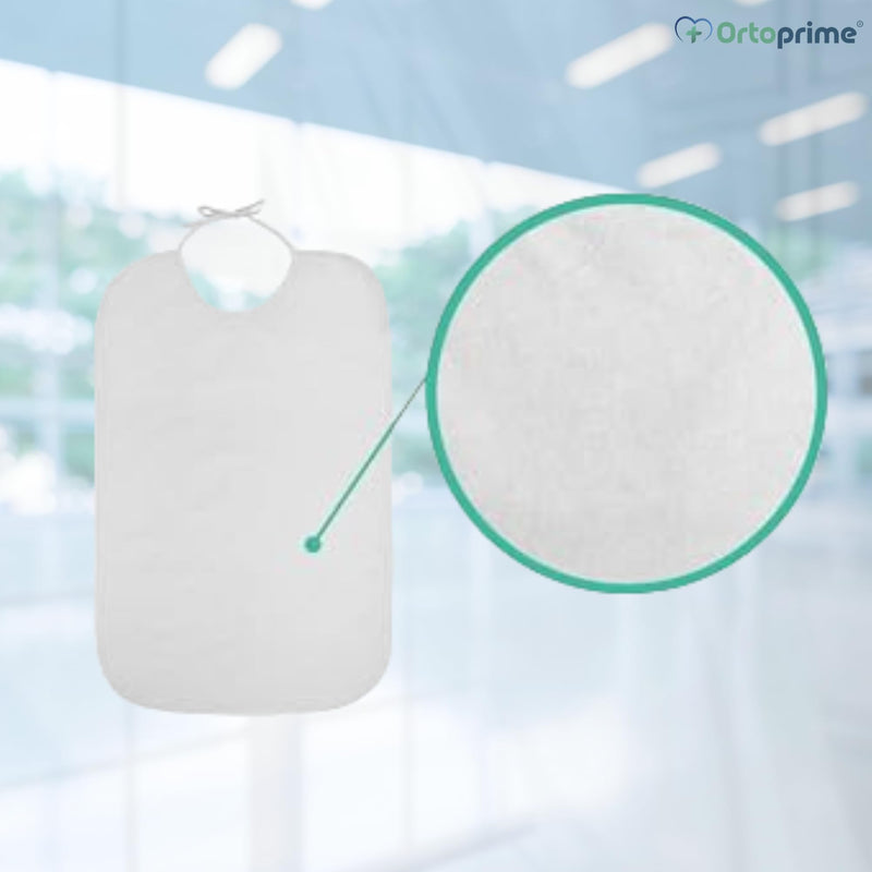 Ortoprime X3 Waterproof Bibs For Adults Made Of Terry Cloth + Pvc Washable - Waterproof And Reusable Giant Bibs For Seniors - Set Of 3 Bibs For Adults Funny, White - NewNest Australia