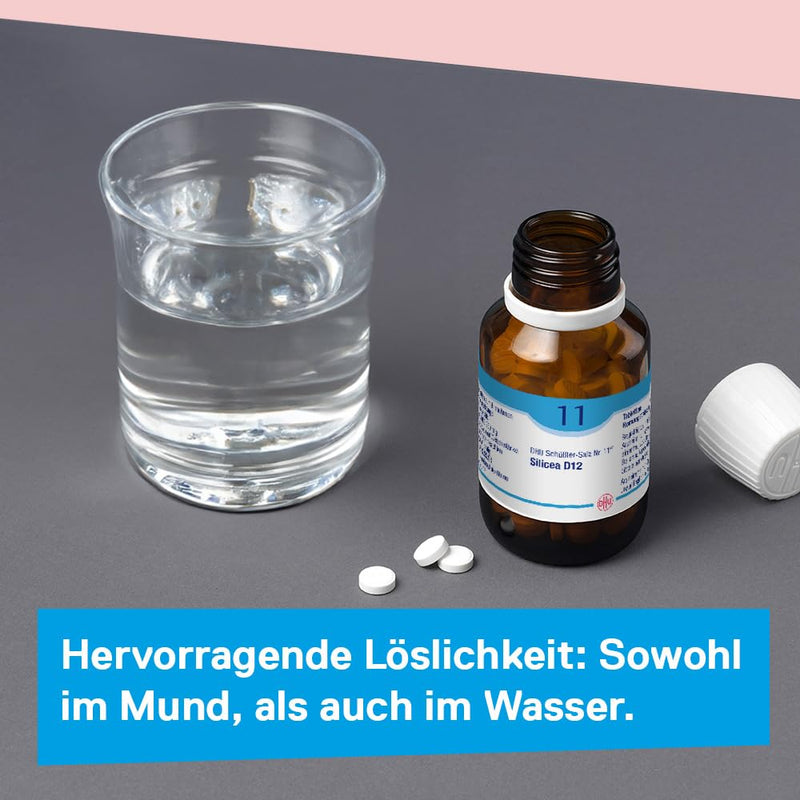 DHU Schüßler Salt No. 11 Silicea D12 - The mineral salt for hair, skin and connective tissue - the original - environmentally friendly in a medicine jar, 200 tablets - NewNest Australia