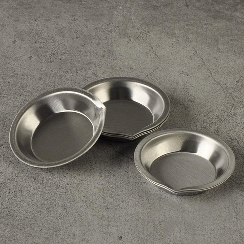 12pcs Makeup Palette Stainless Steel Small Round Paint Tray Artist Watercolours Paint Mixing Palette Tray - NewNest Australia