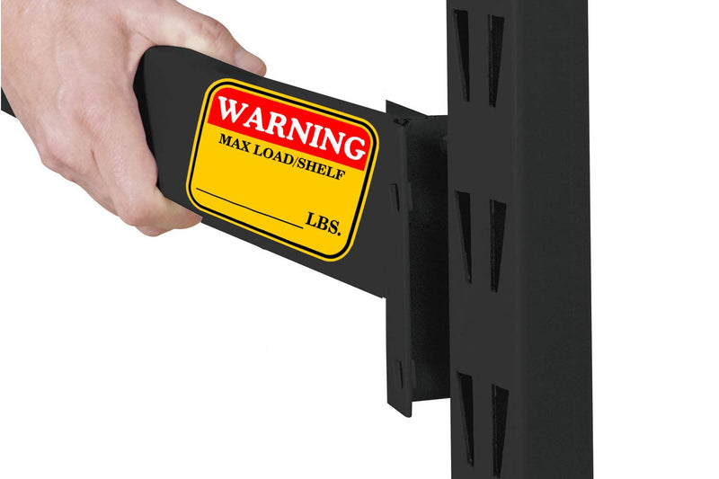 3×4 inch Caution MAX Load/Shelf LBS Sticker Bright Warning Pallet Rack ...
