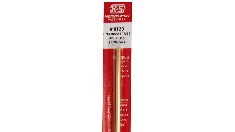 K & S Precision Metals 8129 3/16x12 RND BRS Tube Brass - NewNest Australia