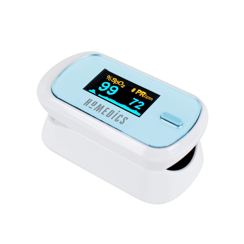 Homedics Pulse Oximeter / Finger Oximeter For Measuring Oxygen Saturation - Oxygen Meter Finger Including Pulse Rate, Perfusion Index & Pulse Bar - Practical Heart Rate Measuring For Home - NewNest Australia