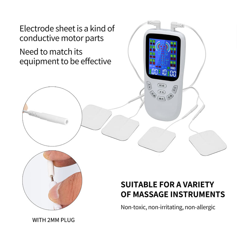 Tens Electrodes Pads Self Adhesive Reusable Electrodes Pads for Tens Acupuncture Digital Therapy Machine Massager, Electrotherapy Tens Pads for Tens Machine, 4CM 20 Pcs - NewNest Australia