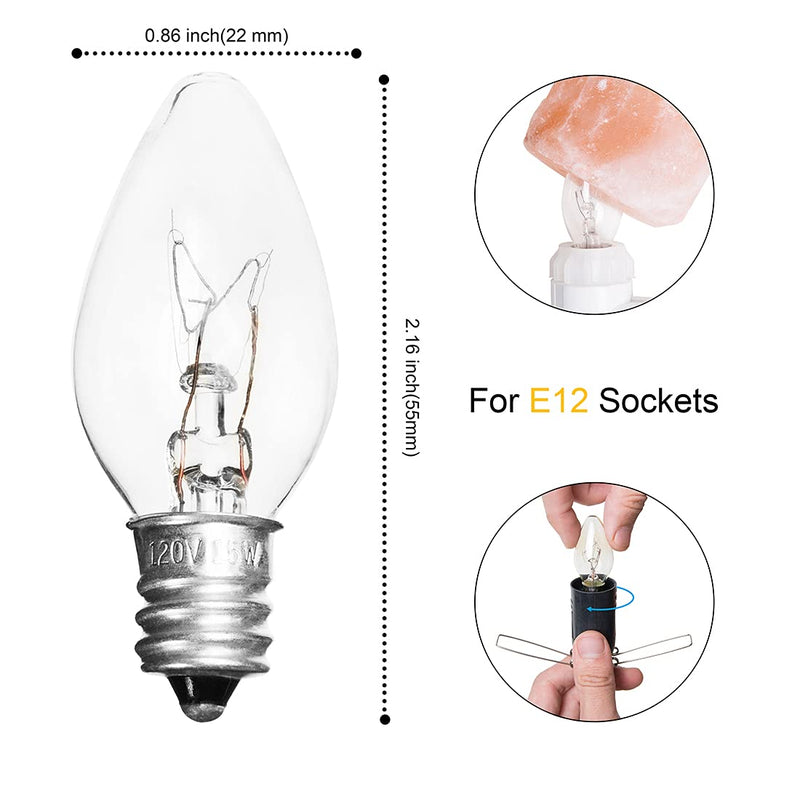 OHLGT Himalayan Salt Lamp Cord Replacement with Dimmer Switch and 6 Packs E12 Halogen Salt Lamp Bulbs (5 Feet Cord with Metal Clip) 5 Feet Cord With Metal Clip - NewNest Australia