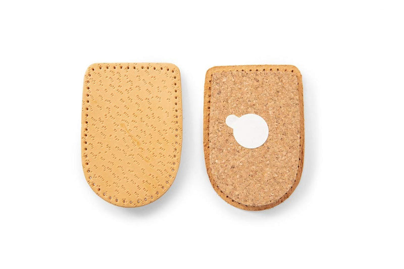 Kaps Orthotic Heel Lift Raise, Genuine Leather and Natural Cork, With Self-Adhesive Backing, Shock Absorbing Support, Relief With Achilles Tendonitis, Men / UK 7-12 / EUR 40-46, Beige - NewNest Australia
