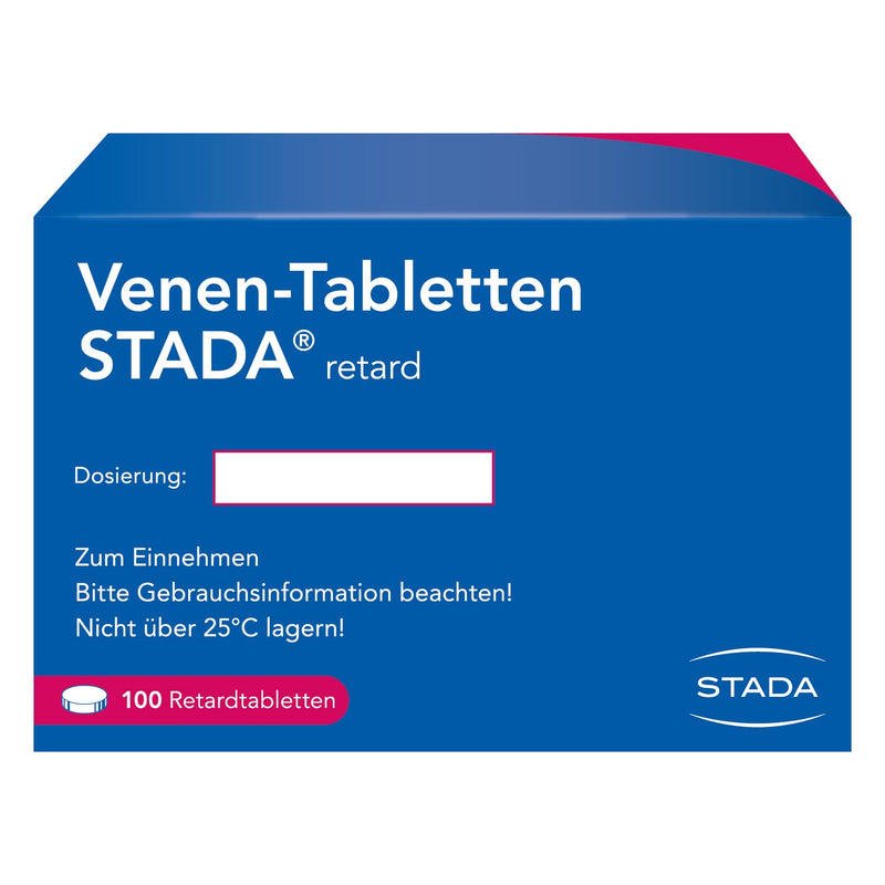 STADA retard vein tablets - purely herbal vein remedy - horse chestnut active ingredient - against pain, swelling and heaviness in the legs - 1 x 100 retard tablets 100 pieces (pack of 1) - NewNest Australia
