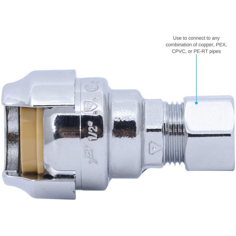 SharkBite U637LFA Adapter 1/2 Inch x 3/8 Inch RT LF, Push-to-Connect, PEX, Copper, CPVC - NewNest Australia