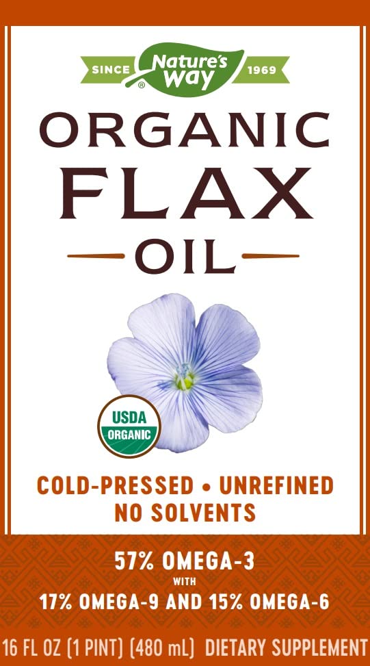 Nature's Way EfaGold Flax Oil USDA Organic, 16 Fl. Oz. 16 Fl Oz (480 ml) - NewNest Australia