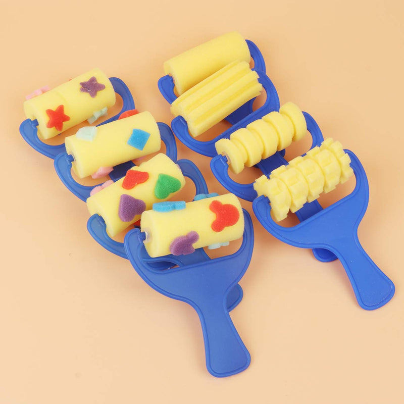 STOBOK Drawing Sponge Roller Brush Kids Paint Graffiti DIY Tool Sponge Brush,8 Pieces - NewNest Australia