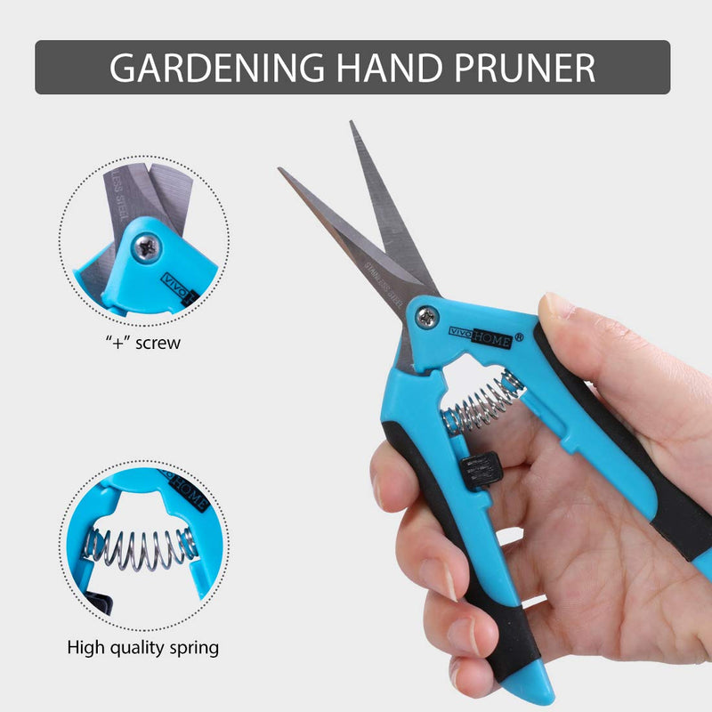 VIVOHOME Stainless Steel Hand Pruner Non-Stick Pruning Shear Bonsai Cutter for Gardening Potting (Pack of 2) - NewNest Australia