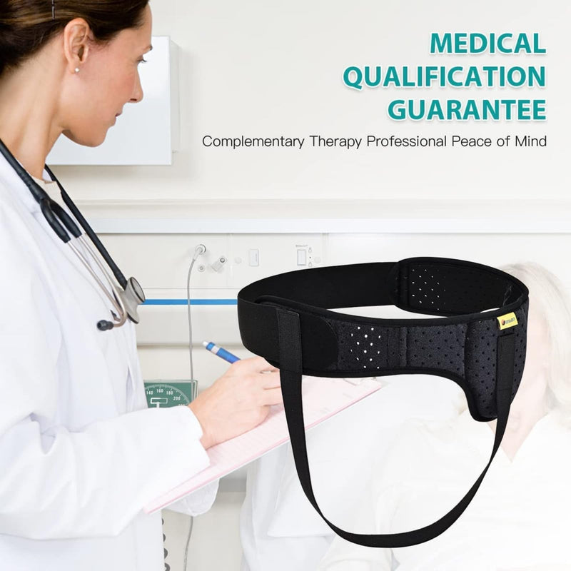 Tenbon Hernia Belt for Men, Inguinal Hernia Support, Medical Hernia Protection, Groin Brace for Single Sports Hernias, Adjustable Waist Belt with Removable (Black, M) Black - NewNest Australia