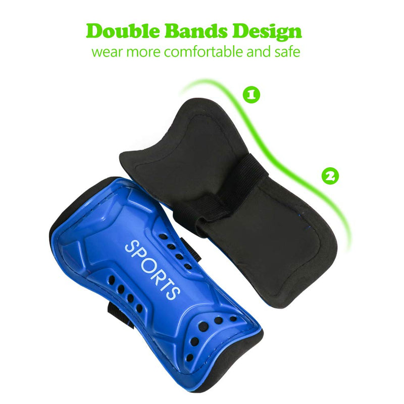 cGy Soccer Shin Guards, Youth Soccer Shin Pads, Breathable and Lightweight Child Calf Protective Gear Soccer Equipment for 3-15 Years Old Boys Girls Toddler Kids Teenagers S 3'3 - 3'10 Tall 2 Pairs + Socks - NewNest Australia