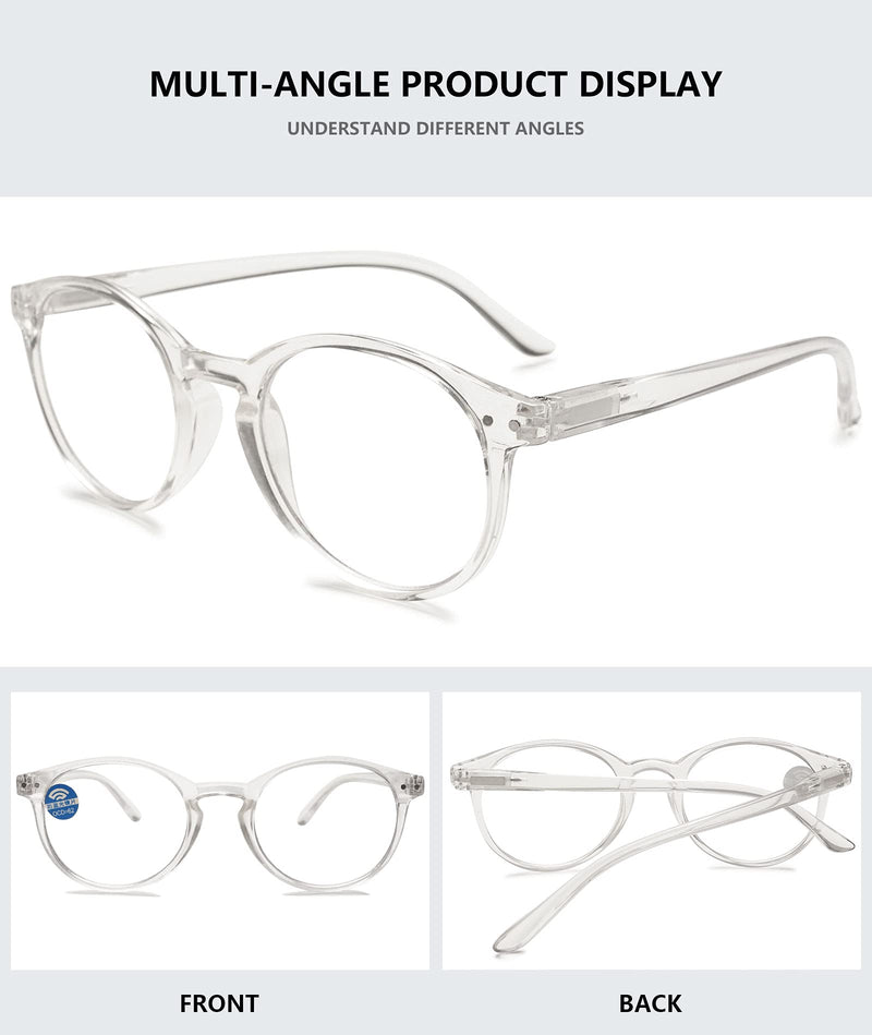 Magimodac Blue Light Filter Reading Glasses With Ultralight Tr90 Frame Women Men Computer Reading Aid Half Glasses Half Frame Visual Aid With Glasses Case For Men And Women - NewNest Australia