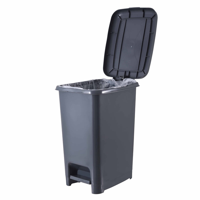 Superio Slim Trash Can with Foot Pedal  2.5 Gallon Step-On Trash Can, Garbage Can, Small Trash Can for Bathroom, Kitchen, Office, Patio, or Backyard  Onyx Grey - NewNest Australia