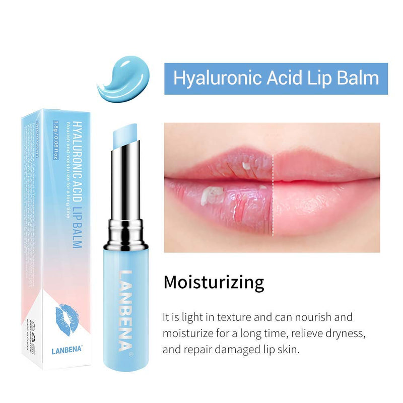 LANBENA Hyaluronic Acid Lip Balm Lip Care Serum for Nourishing Moisturizing Reduce Fine Lines Repair Damaged Skin - NewNest Australia