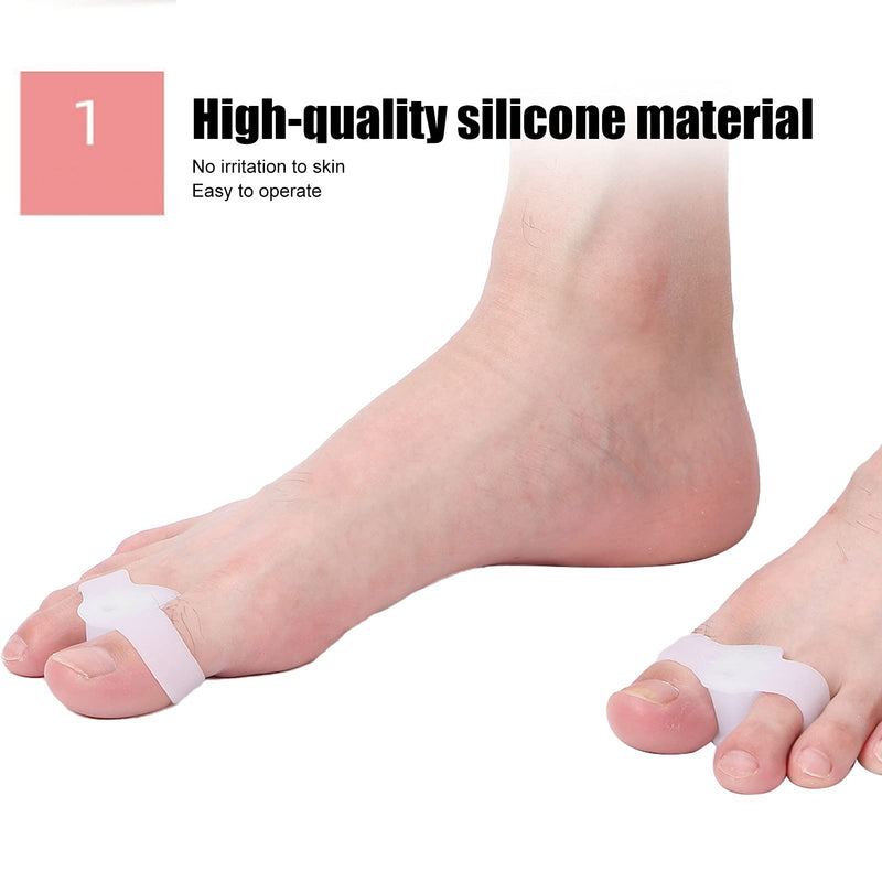Silicone Toe Separator Made Of Soft Gel For Hallux Valgus Therapy, Prevention Of Pain And Relaxation Of The Feet, Two Toes, Bunion Correction For Bunion And Overlap Toe (White) - NewNest Australia
