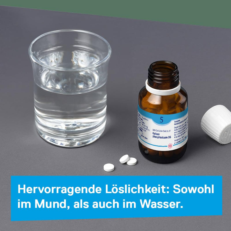 DHU Schüßler Salt No. 5 Kalium phosphoricum D6 - The mineral salt for the nerves and psyche - the original - environmentally friendly in a medicine jar, 420 tablets - NewNest Australia